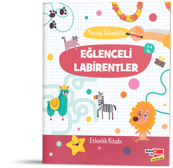 Eğlenceli Labirentler Yazılıp-Silinebilir Etkinlik Kitabı 2-4 Yaş