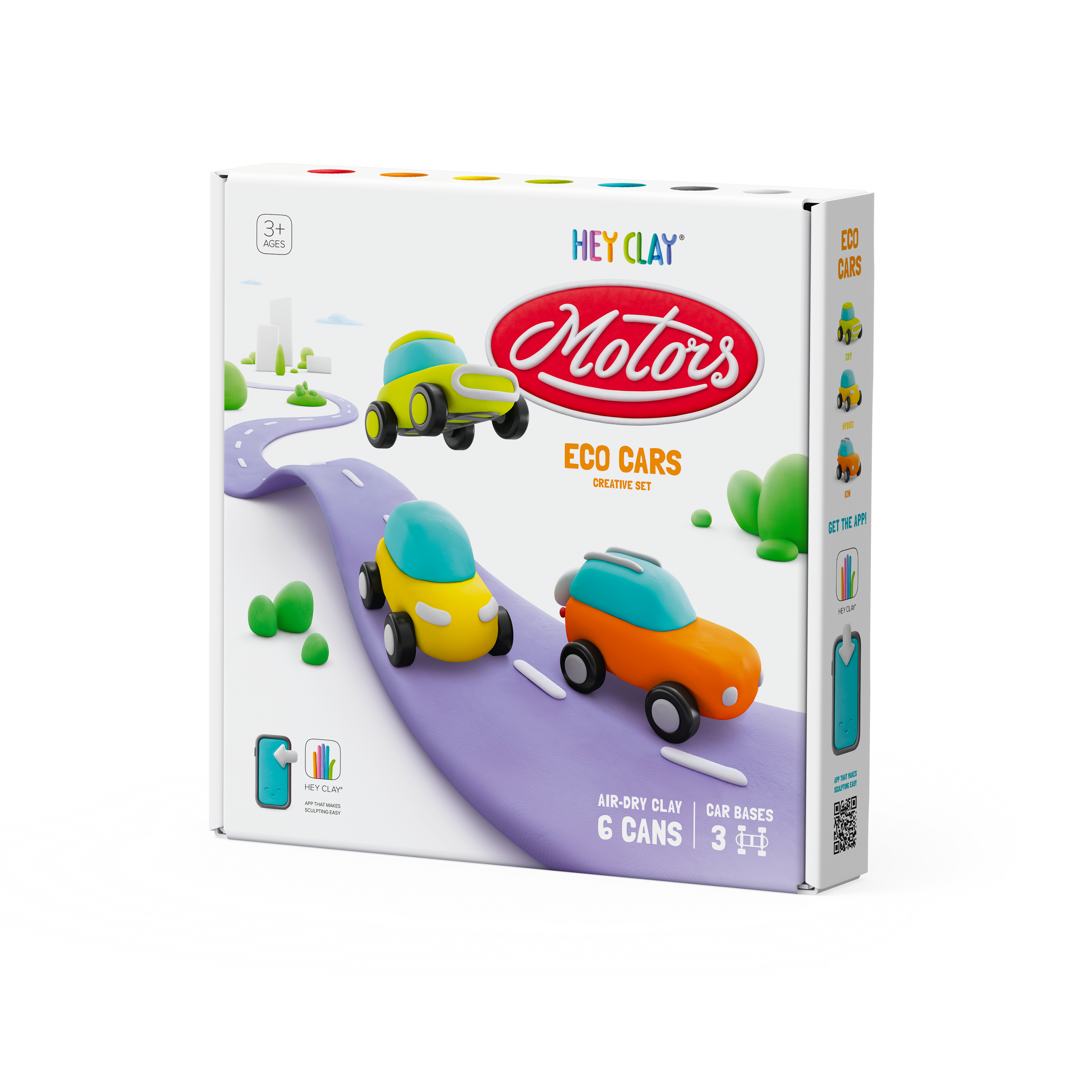 Hava ile Kuruyan Kil (6'lı kutu) - Eko Arabalar Hey Clay | 3+ Yaş