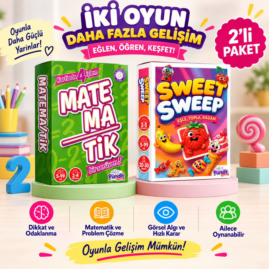 Matema/TİK & Sweet Sweep 2'li Eğitim ve Zeka Oyunu Paketi
