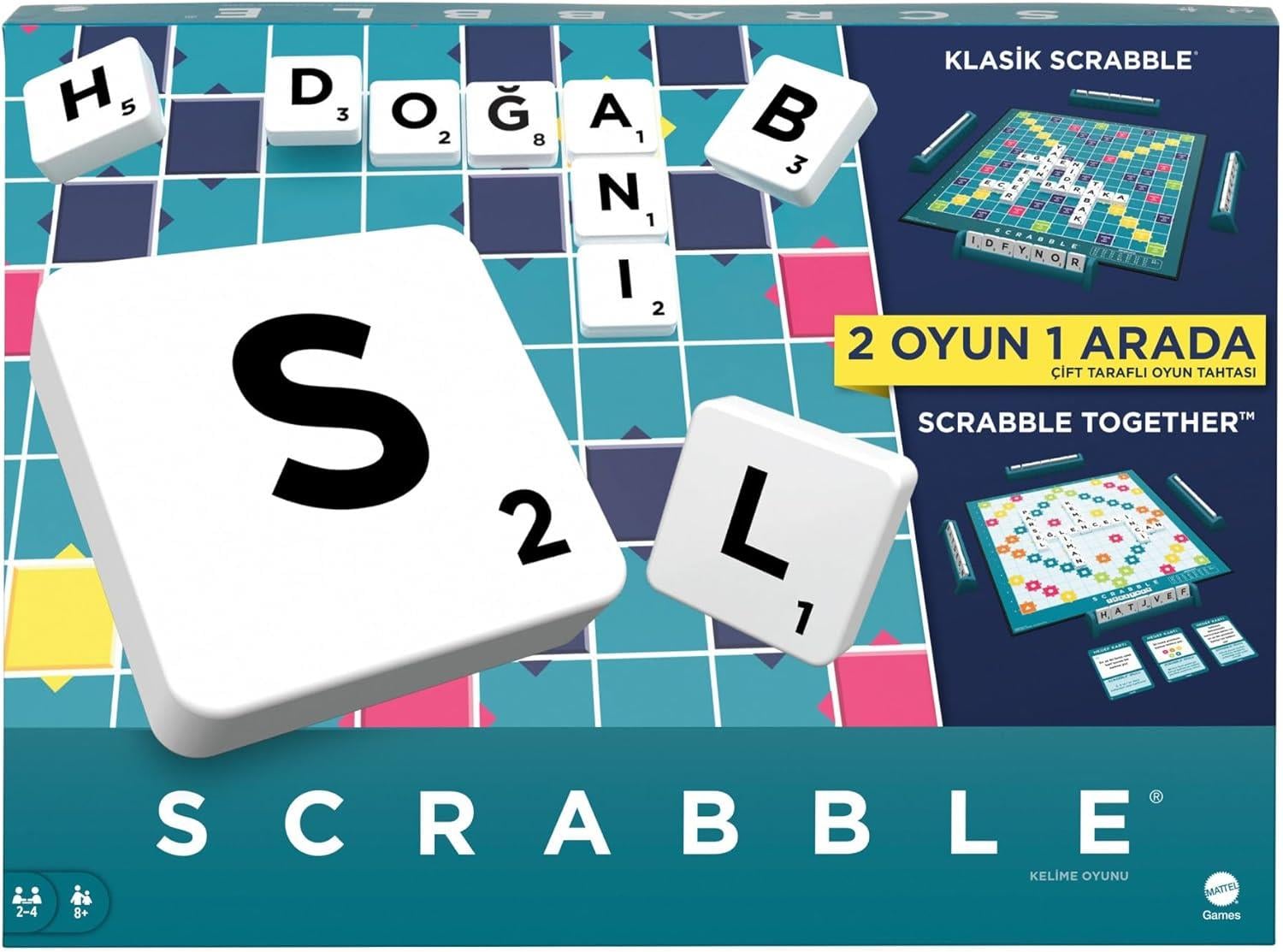 Scrabble Orijinal İkisi Bir Arada Türkçe | Mattel Orijinal