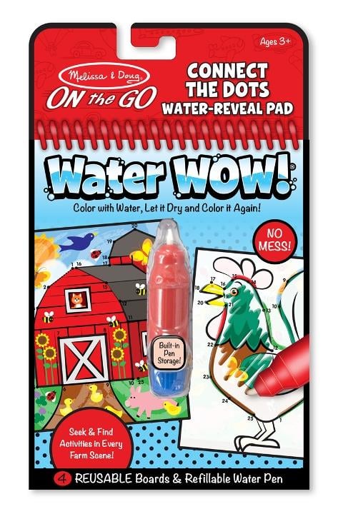 Water Wow! Su ile boyama kitabı - Çiftlik - Noktaları birleştir