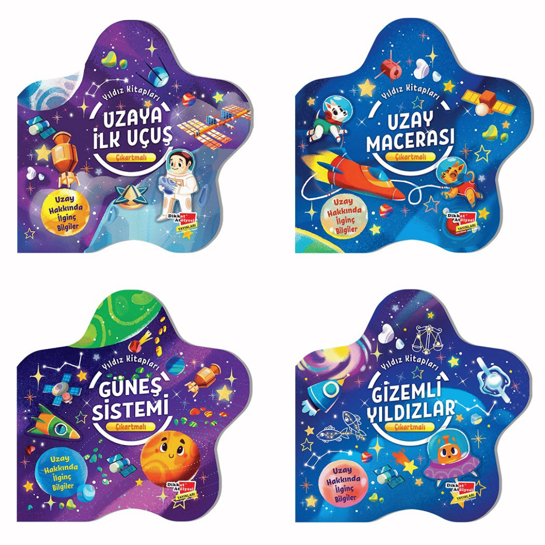 Yıldız Kitapları Seti Çıkartmalı 4'Lü Set | 3+ Yaş