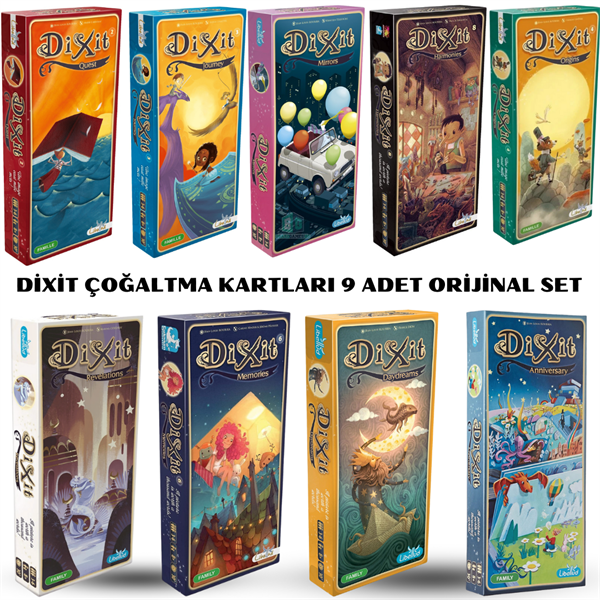 Dixit 9'lu Çoğaltma Kart Seti | Orijinal Asmodee – Hikaye Anlatma