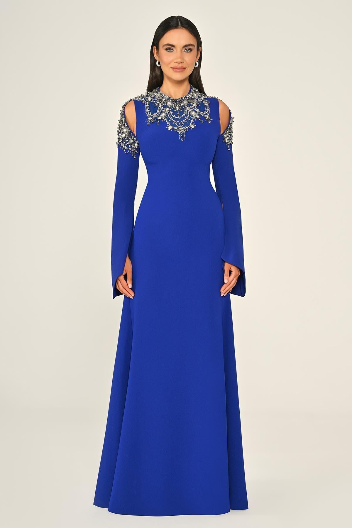 ŞEREF VURALDrape Detaylı Uçuş Uçuş Abiye
