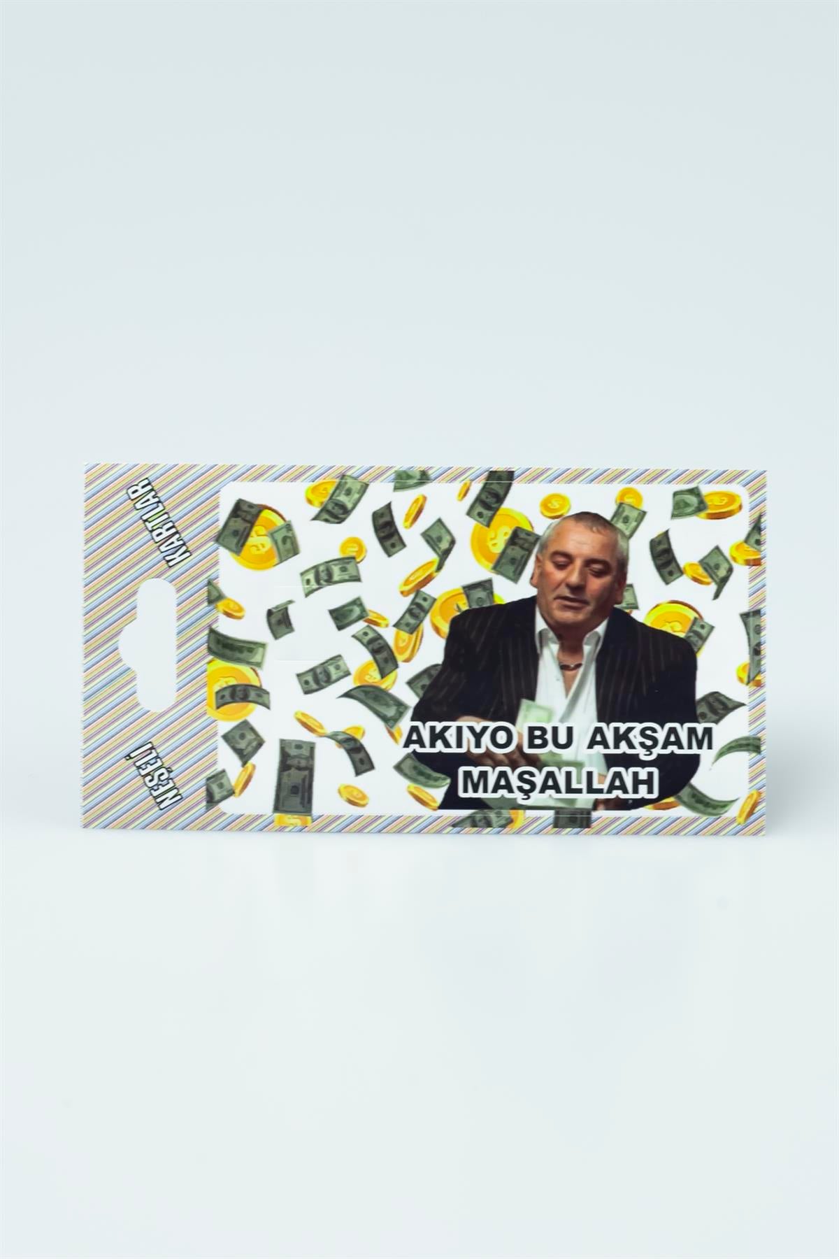 Akıyo Bu Akşam Maşallah Komik Kredi Kartı Sticker 3051