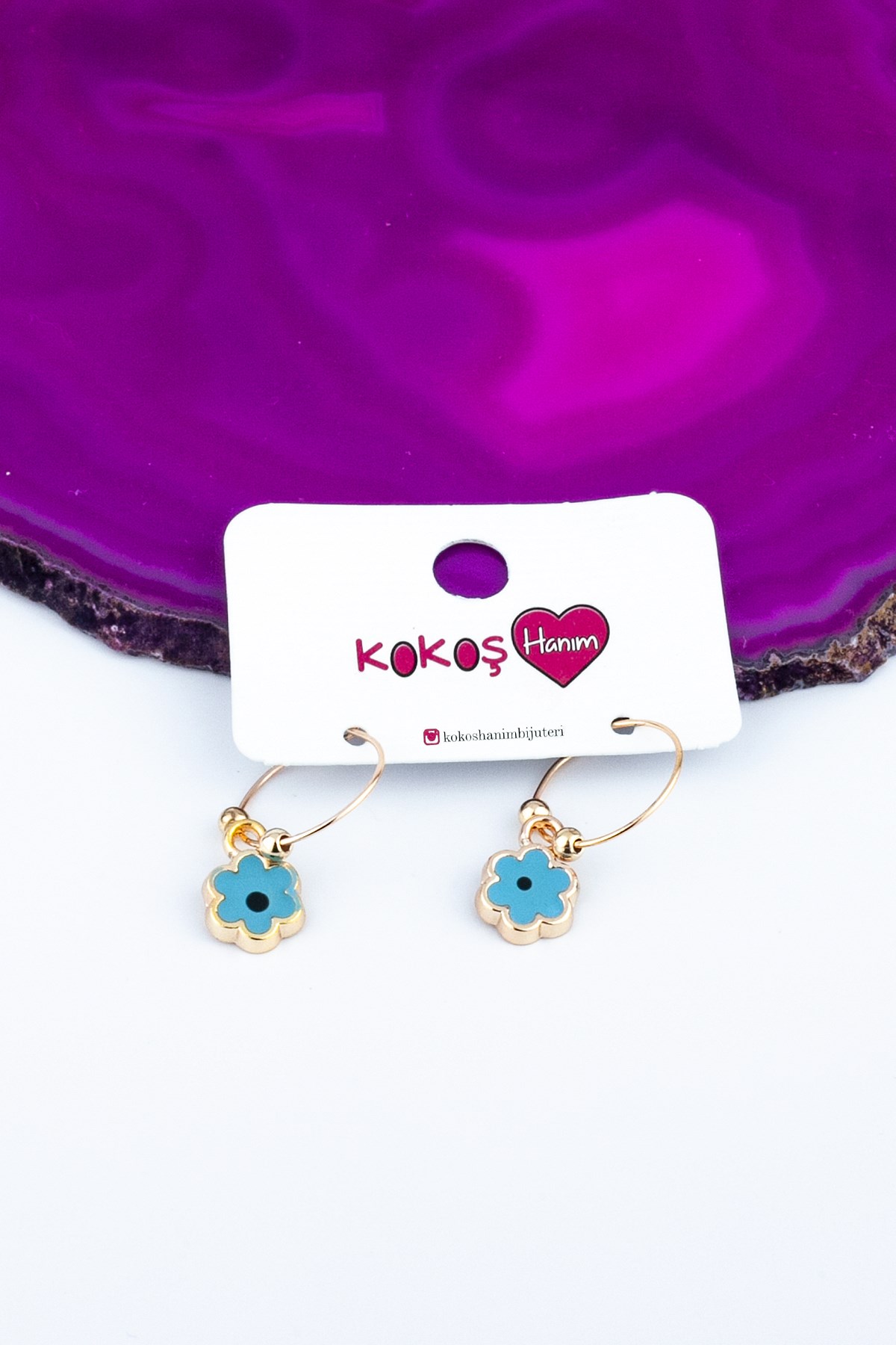 ÇİÇEK HALKA KÜPE BAYAN