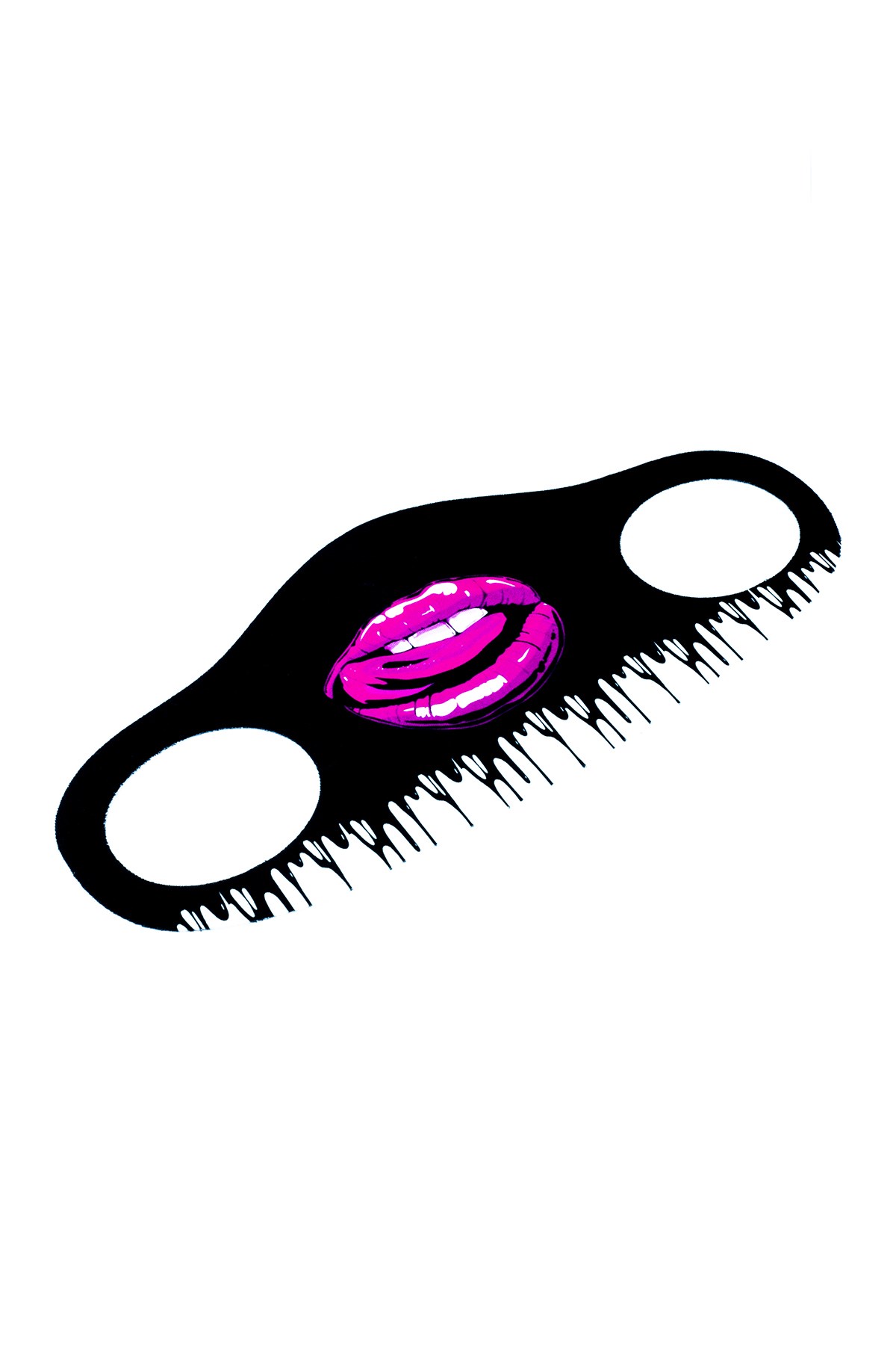 PEMBE DUDAK MODEL BASKILI KADIN NANO MASKE