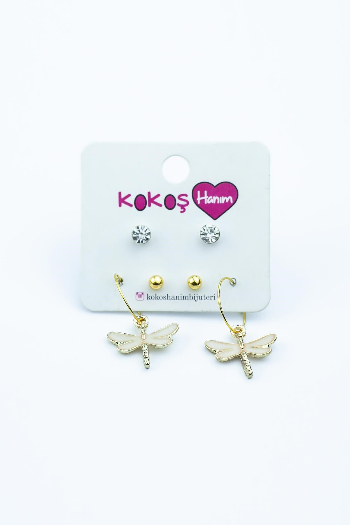 SEDEFLİ YUSUFCUK MODEL MİNELİ 6LI KADIN KÜPE SETİ