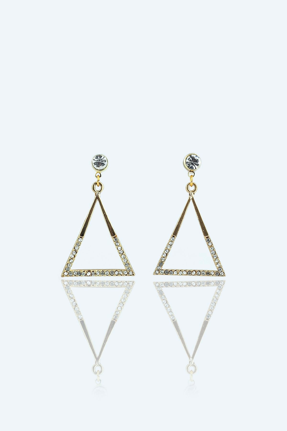 ÜÇGEN TAŞLI KADIN KÜPE