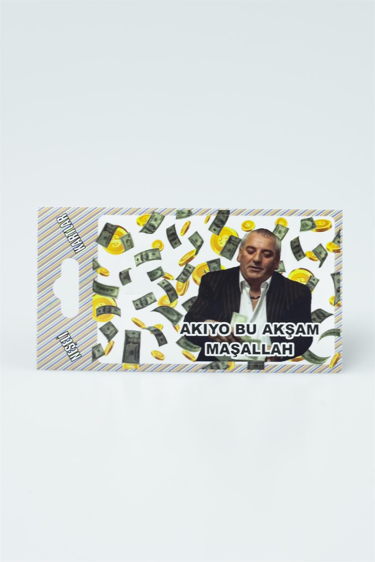 Akıyo Bu Akşam Maşallah Komik Kredi Kartı Sticker 3051