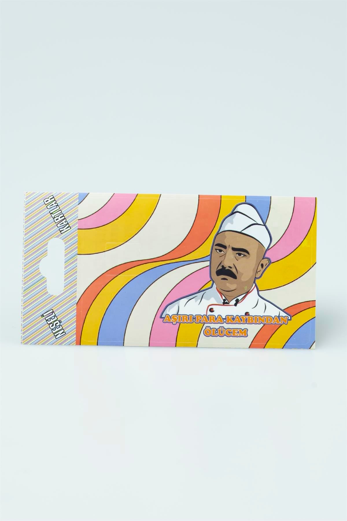 Aşırı Para Kaybından Ölücem Baskılı Kart Sticker 3054