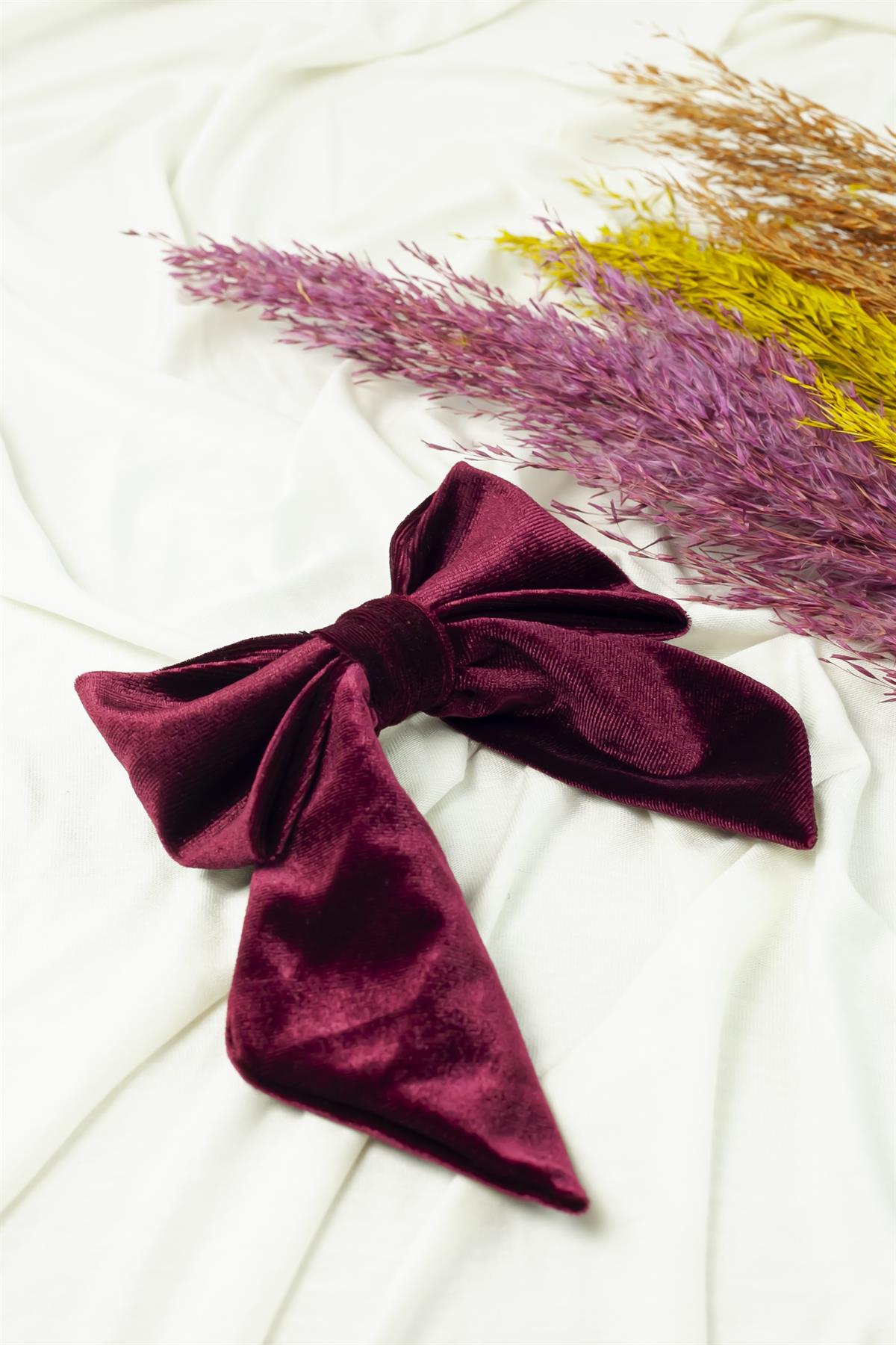 Bordo Renk Kumaş Çıtçıtlı Fiyonk Model Toka 2776