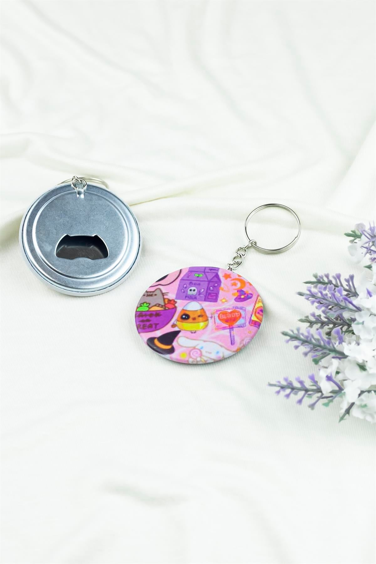 Eğlenceli Baskılı Açacaklı Anahtarlık 3875