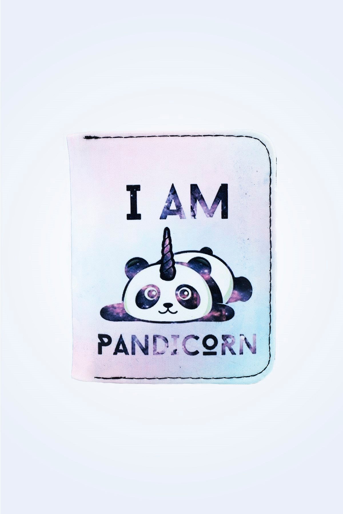 I AM PANDICORN PANDA BASKILI KADIN CÜZDAN