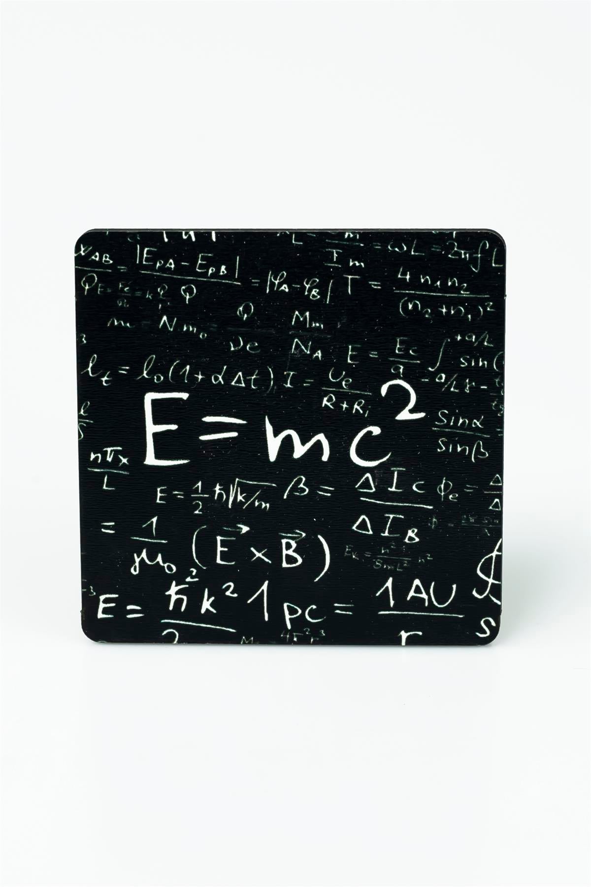 Matematik Formülleri Baskılı Ahşap Bardak Altlığı 3404