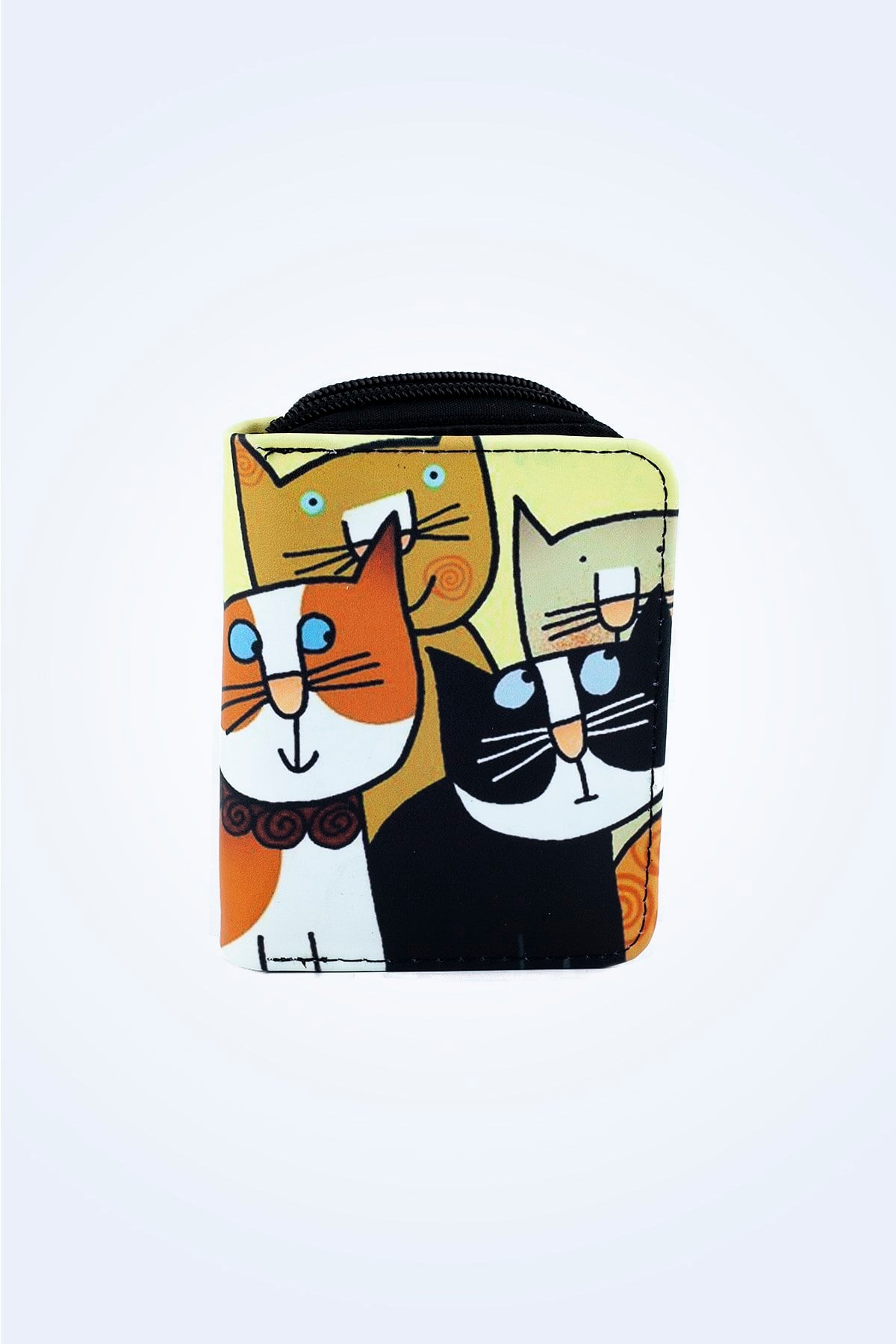 MİNNOŞ KEDİLER NOSTAJİK TASARIM BASKILI KADIN CÜZDAN