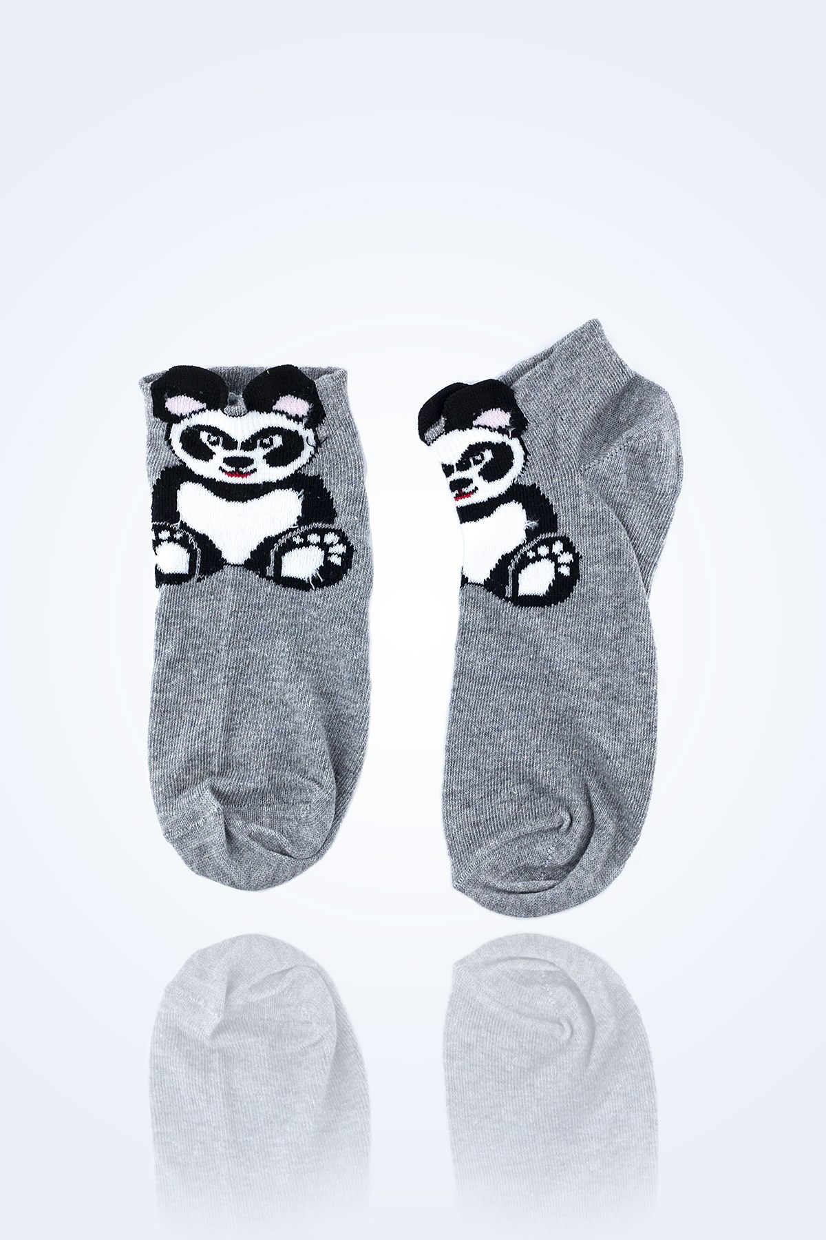 PANDA MODEL GRI KADIN CORAP