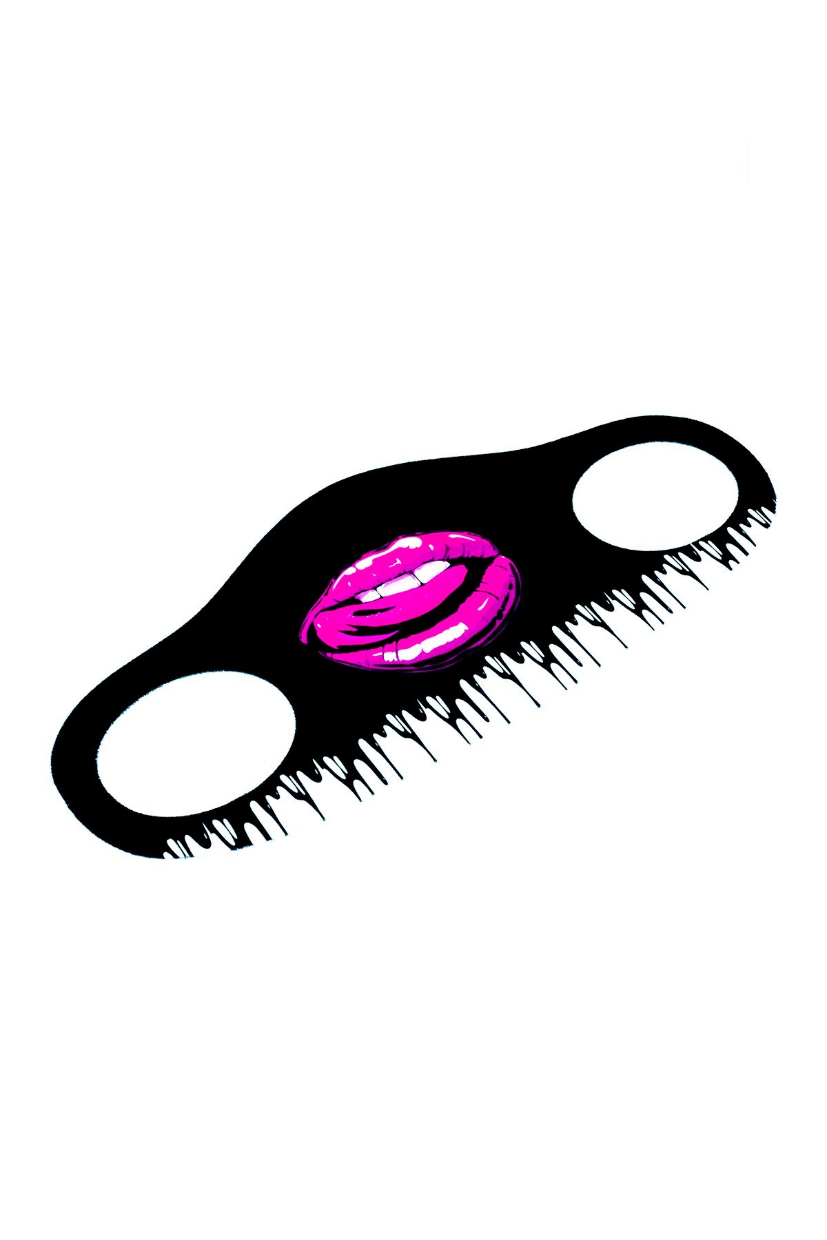 PEMBE DUDAK MODEL BASKILI KADIN NANO MASKE