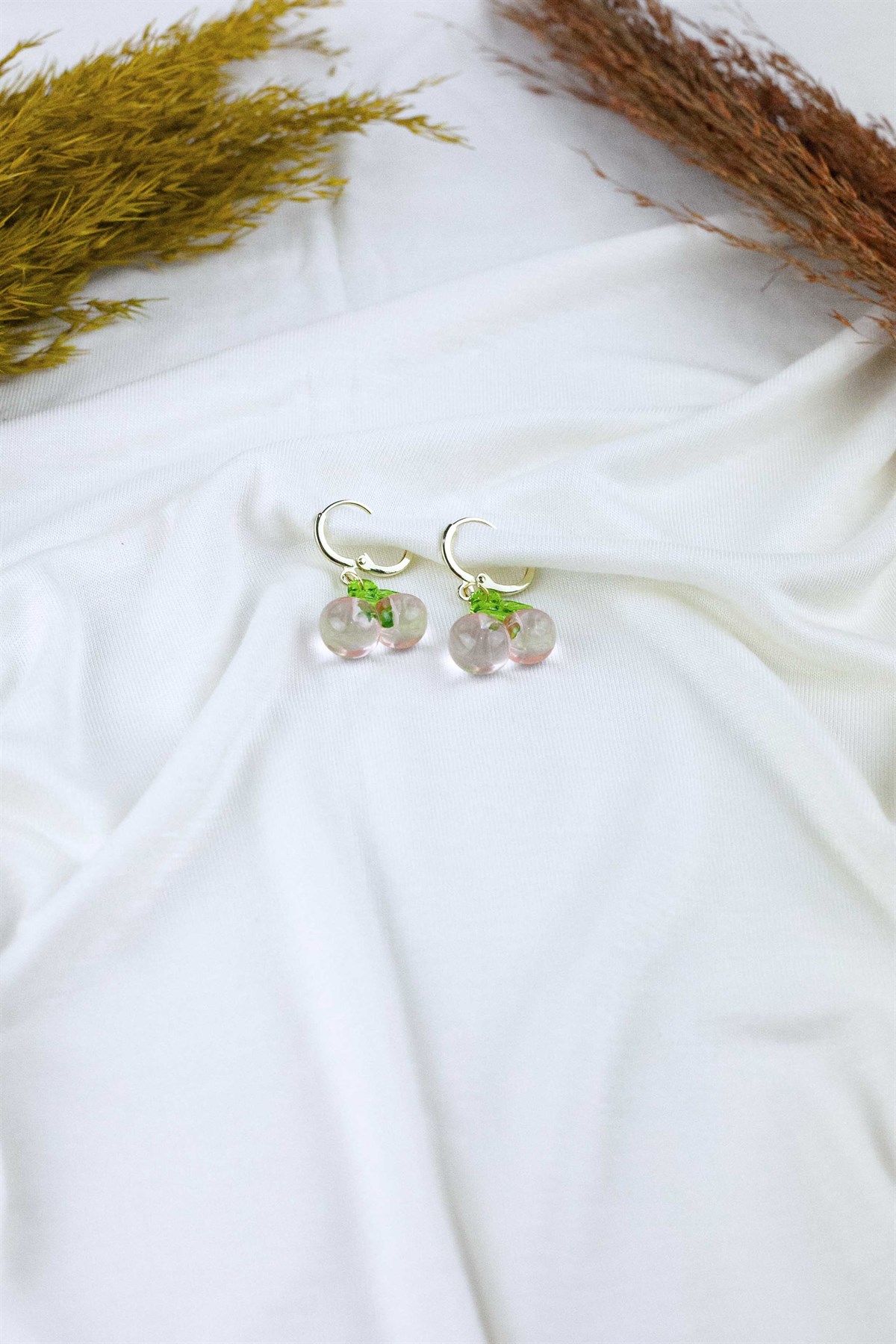 Şeffaf Küpe Kiraz Model 1491