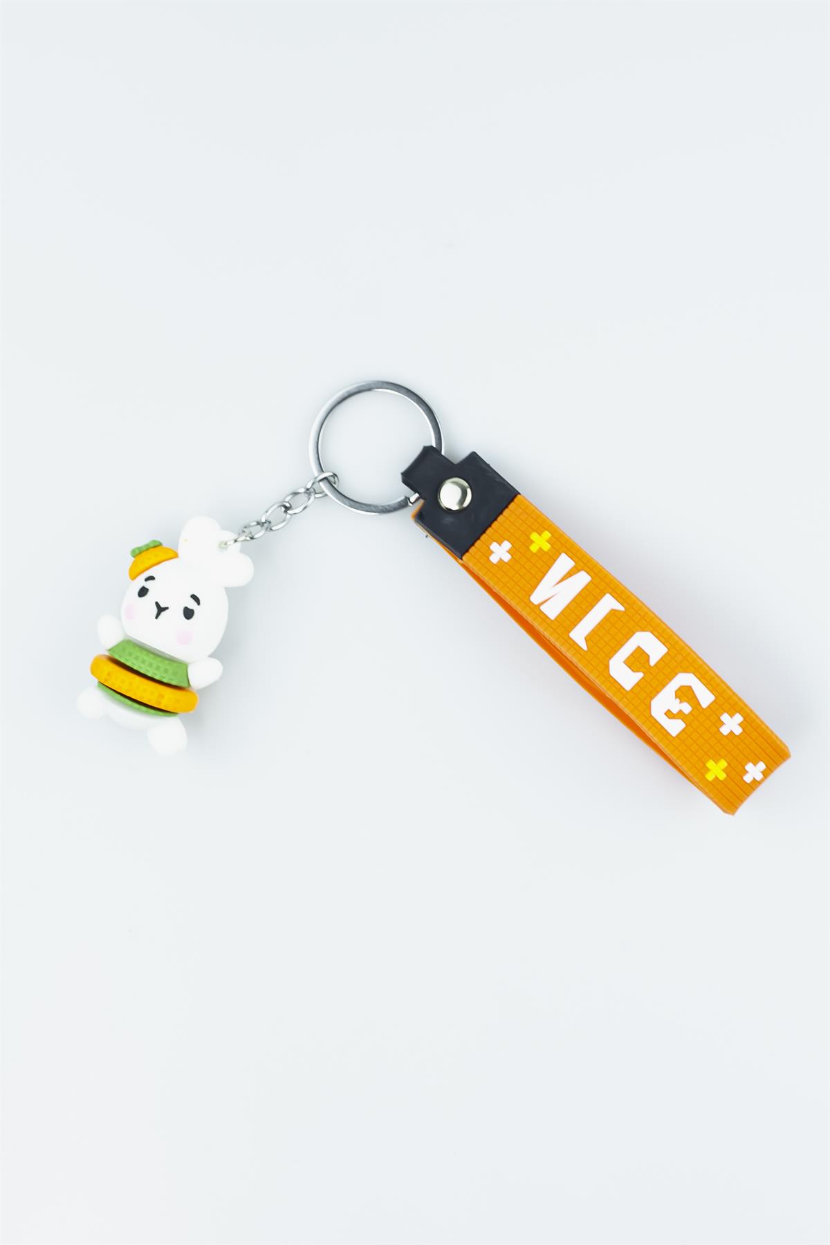 Turuncu Renk Nice Baskılı Figürlü Silikon Anahtarlık 4169