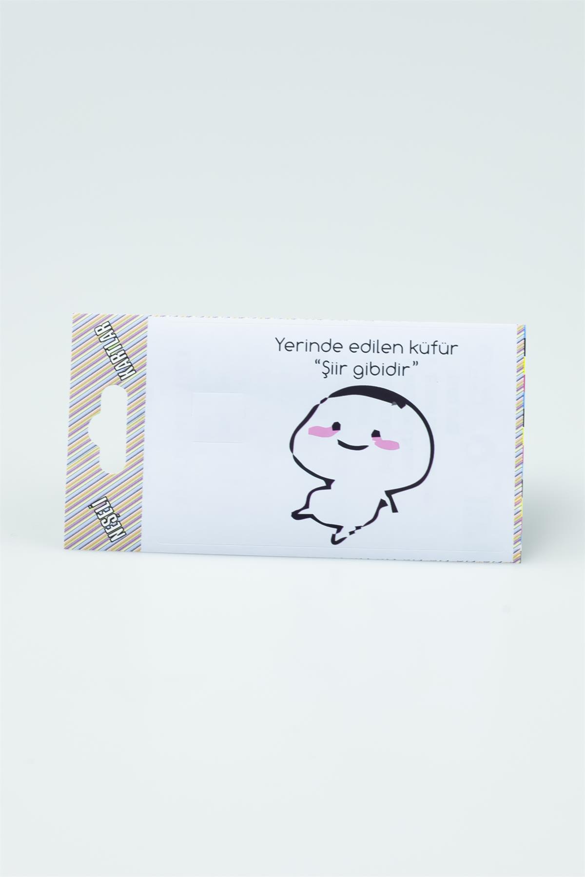 Yerinde Edilen Küfür Şiir Gibidir Komik Baskılı Kart Sticker 3057