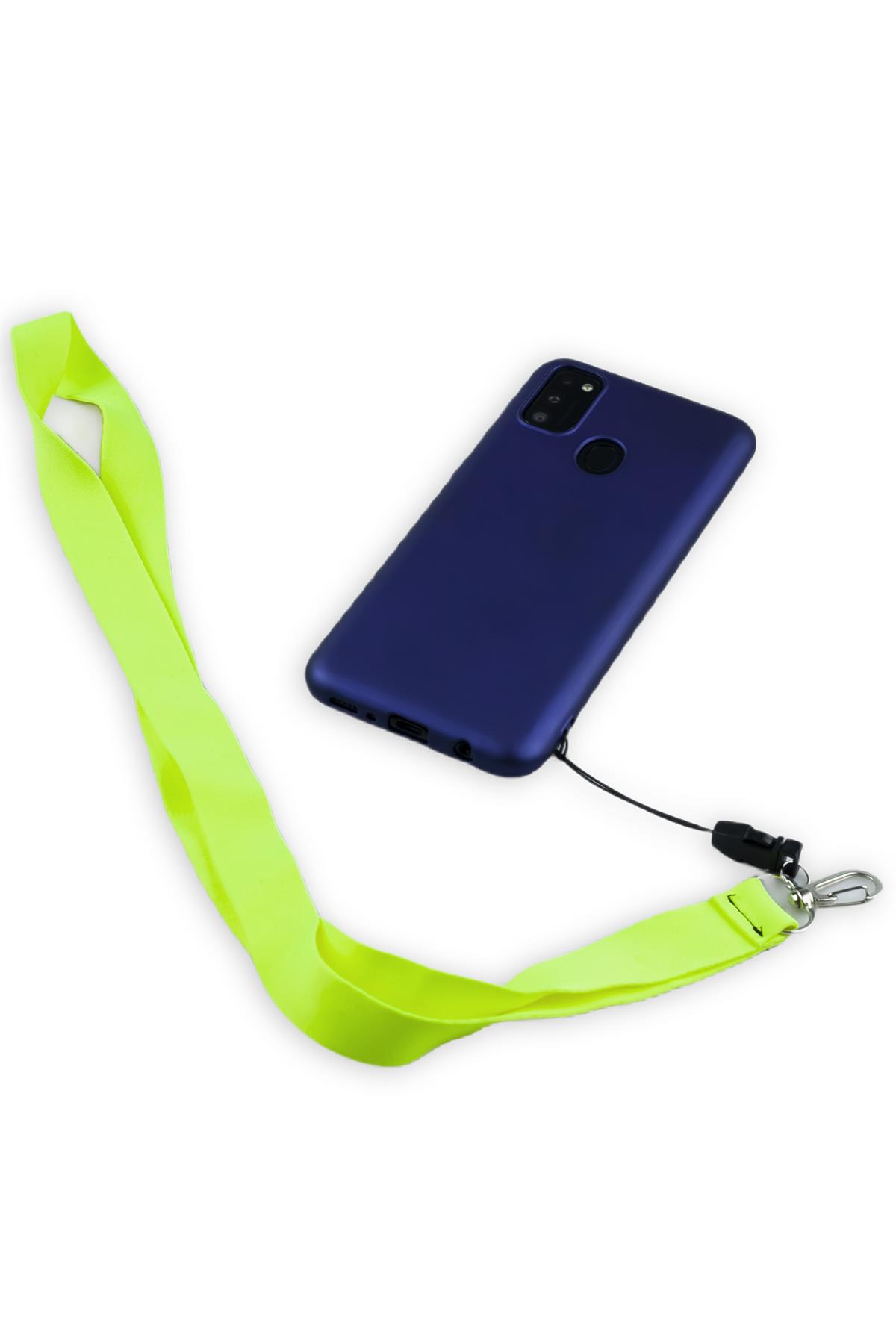 Yeşil Neon Baskılı Telefon Askısı Boyun İpi 3192