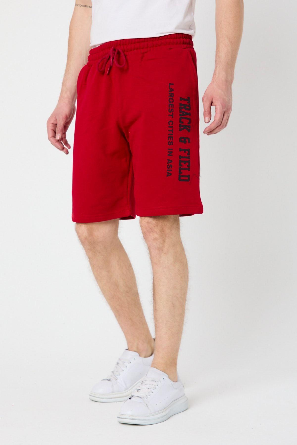 Erkek Siyah Regular Fit Detaylı Şort