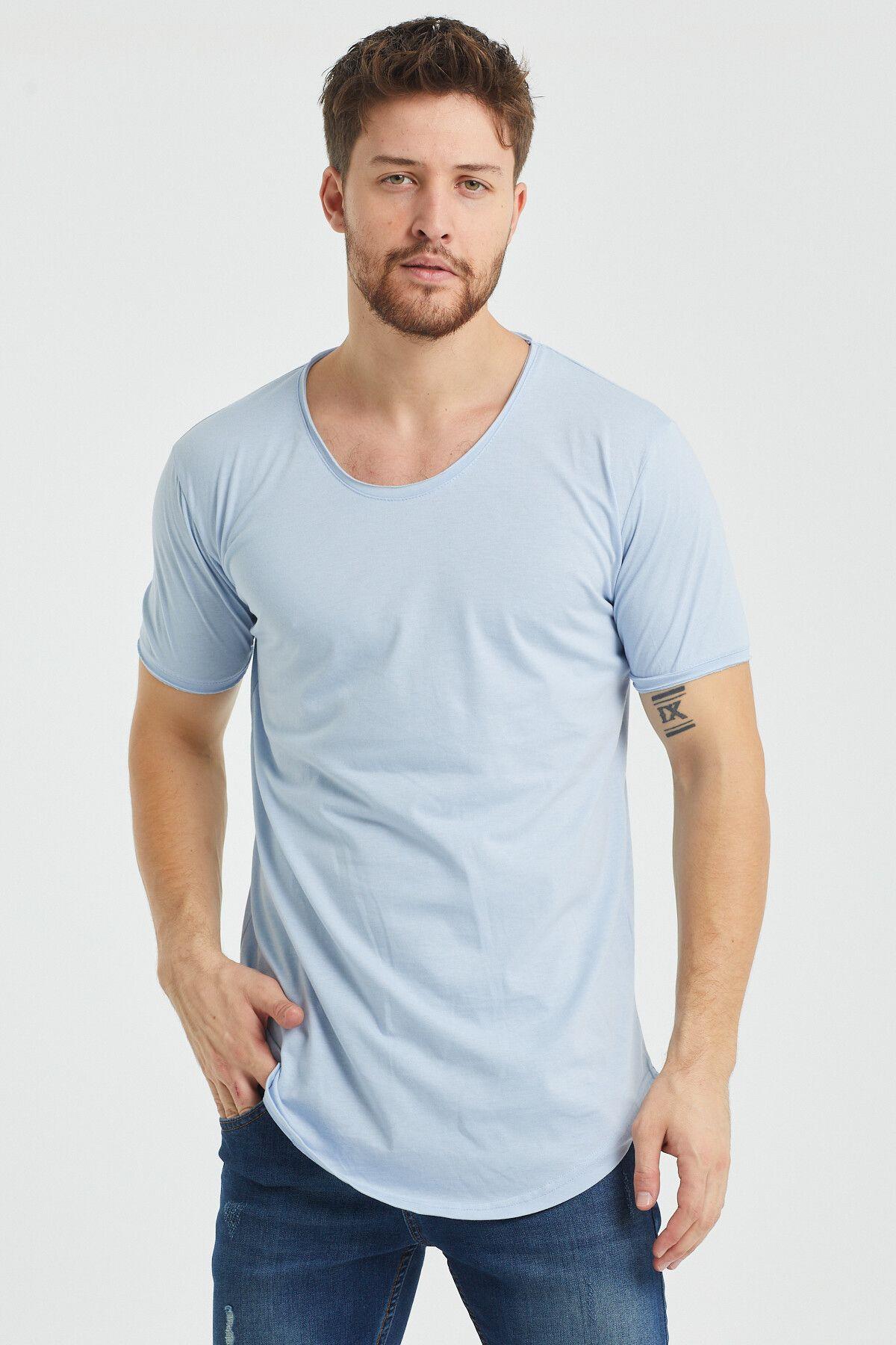 Erkek Koyu Pembe Salaş T-shirt- Tcpsr15s