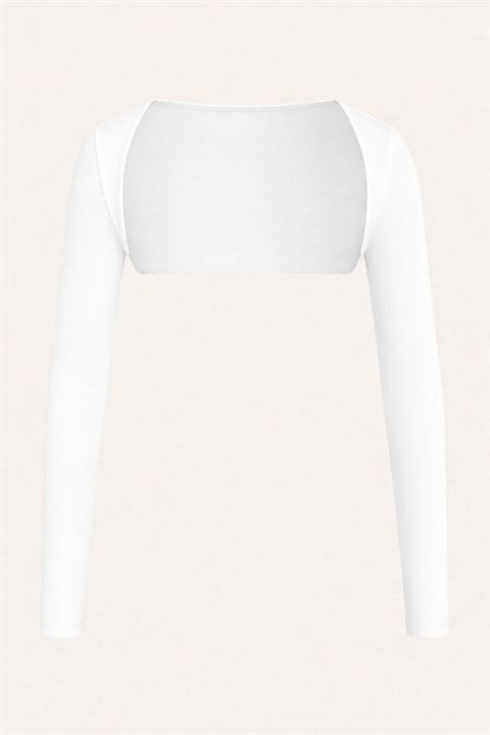 Kadın Uzun Kollu Crop Bolero Bluz – Esnek Kumaş, Şık ve Modern Tasarım