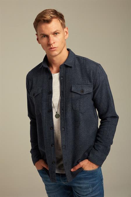 Erkek Açık Gri Oduncu Gömleği-dzodg001r25s