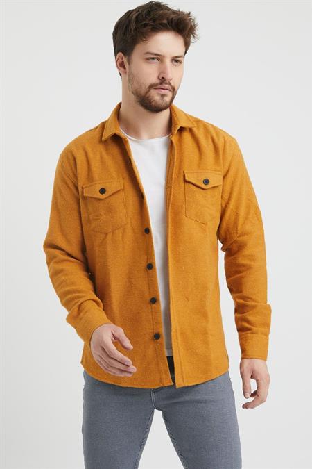 Erkek Açık Gri Oduncu Gömleği-dzodg001r25s