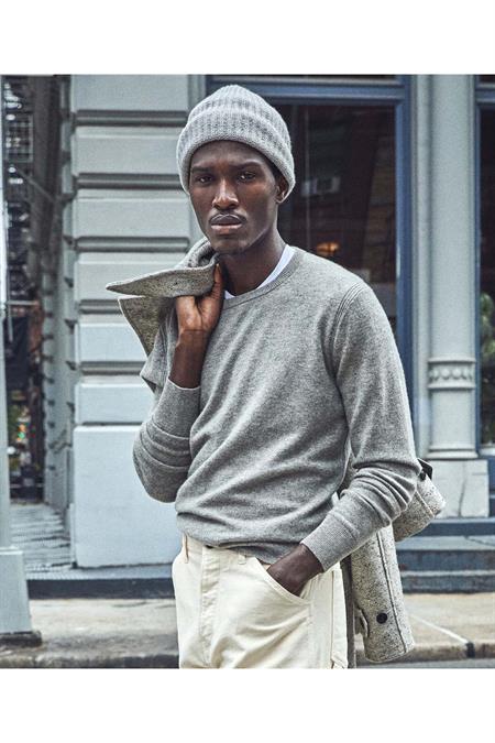 Siyah Erkek Slim Fit Bisiklet Yaka Basic Triko Kazak