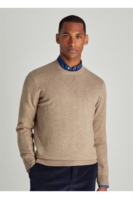 Siyah Erkek Slim Fit Bisiklet Yaka Basic Triko Kazak