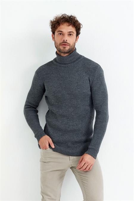 Indigo Balıkçı Yaka Kazak -trzcm7781r02