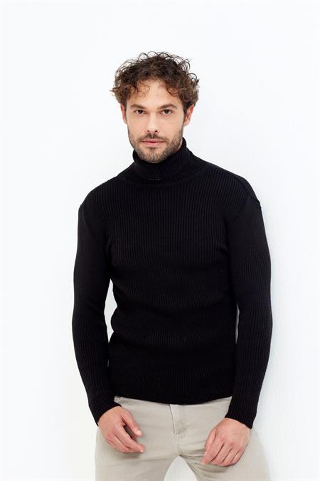 Indigo Balıkçı Yaka Kazak -trzcm7781r02