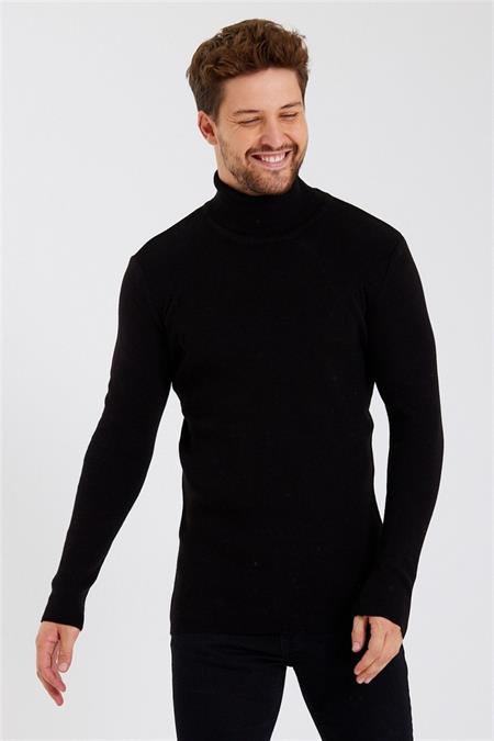 Erkek Haki Tam Balıkçı Triko-ttrzz1406r02s