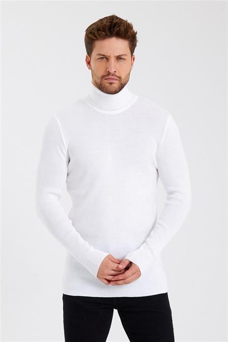 Erkek Haki Tam Balıkçı Triko-ttrzz1406r02s