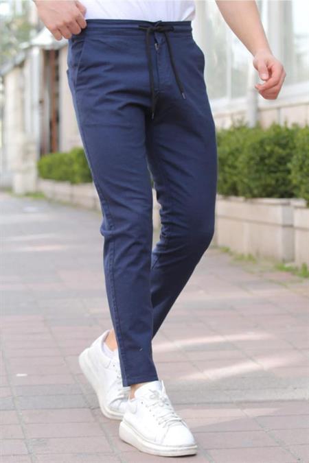 Kahverengi Erkek Eganis Ipli Jogger Düğmeli Kumaş Pantolon-jggrkmpnt01r0434