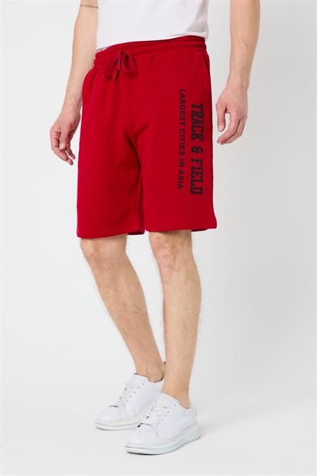 Erkek Siyah Regular Fit Detaylı Şort