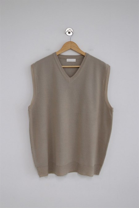 Erkek V Yaka Oversize Süveter