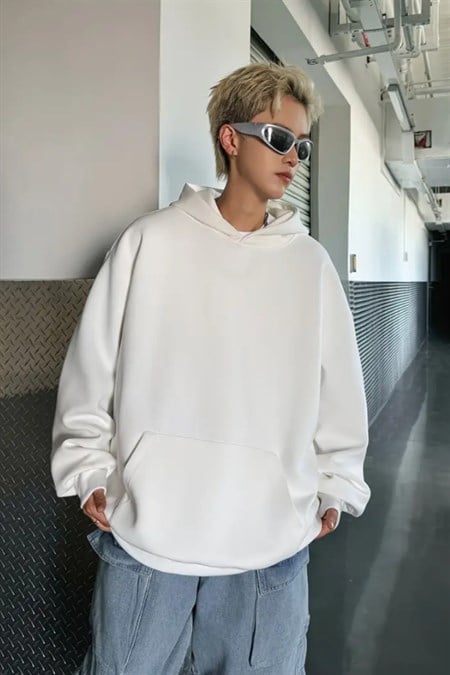 Erkek Kapüşonlu Oversize Sweatshirt