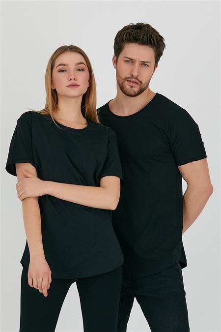 Beyaz Unisex Pis Yaka Salaş T-shirt-tcps001r2501s