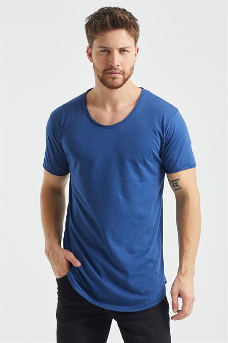 Erkek Koyu Pembe Salaş T-shirt- Tcpsr15s