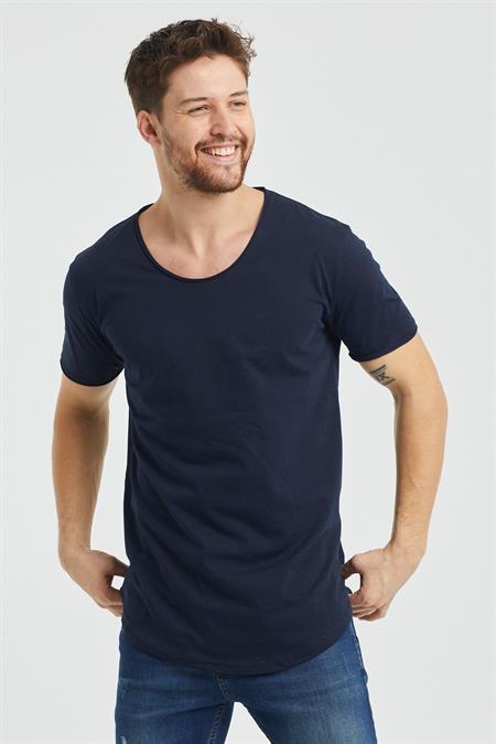 Erkek Koyu Pembe Salaş T-shirt- Tcpsr15s