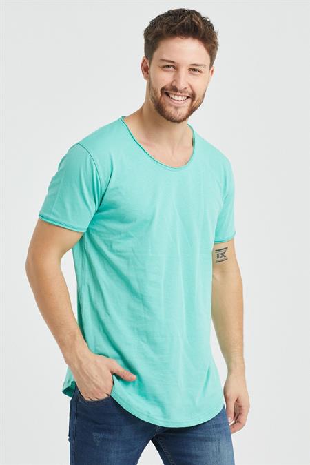 Erkek Koyu Pembe Salaş T-shirt- Tcpsr15s