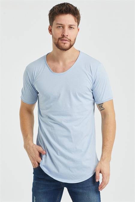 Erkek Koyu Pembe Salaş T-shirt- Tcpsr15s