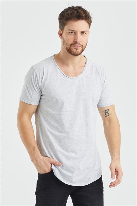 Erkek Koyu Pembe Salaş T-shirt- Tcpsr15s