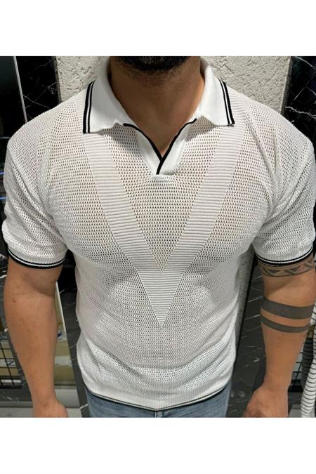 Erkek Yumuşak Dokulu Polo Yaka Triko T-Shirt