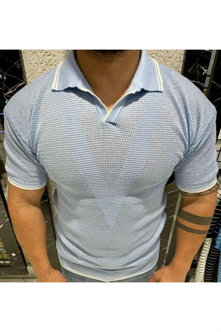 Erkek Yumuşak Dokulu Polo Yaka Triko T-Shirt