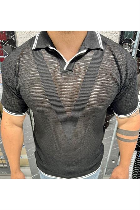 Erkek Yumuşak Dokulu Polo Yaka Triko T-Shirt